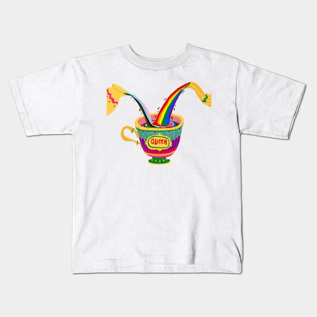 LGBTEA Kids T-Shirt by ezrawsmith